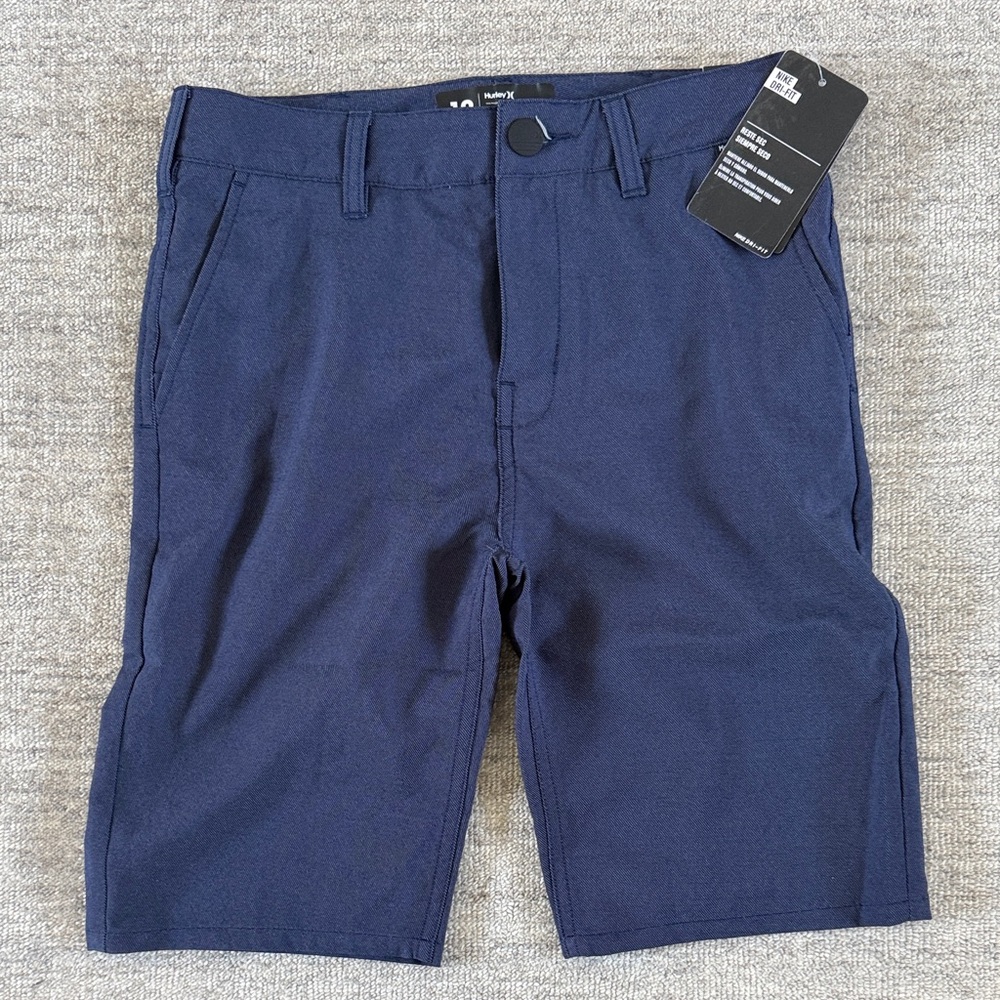 Hurley Dark Blue Men's Flat Front Shorts